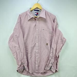 Vintage 90s Tommy Hilfiger Crest Button Up Shirt Striped XL